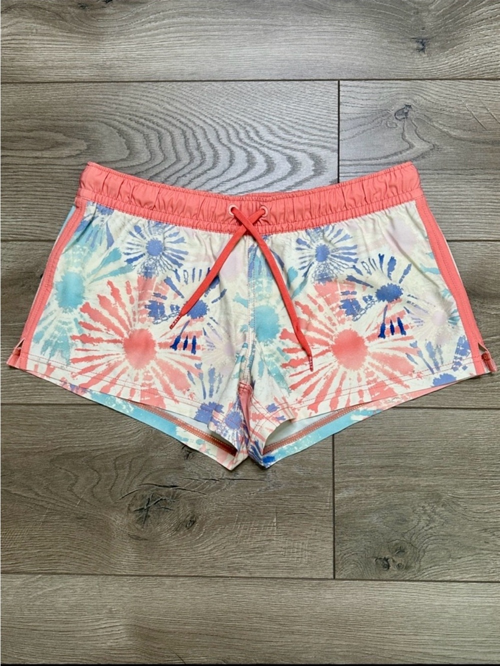 Salt Life Peace Maker Volley Surf Swim Board Shorts‎ Tie Dye Orange Blue Medium